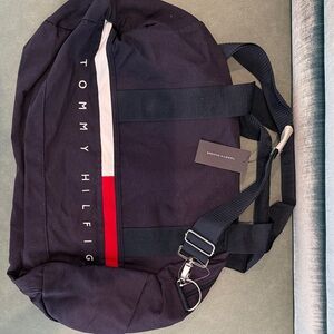 (Brand New)Tommy Hilfiger Black and Red Duffel Bag